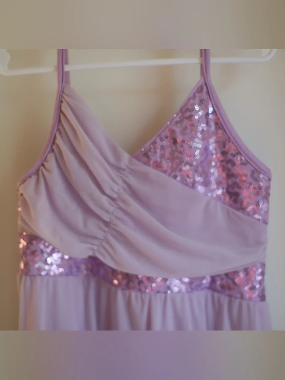 NWT Girls Lavendar Sequin Dress XL Dance Ballet